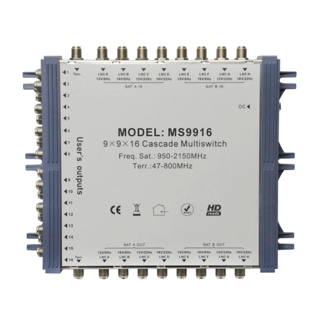 Cascade Satellite Multiswitch MS9916