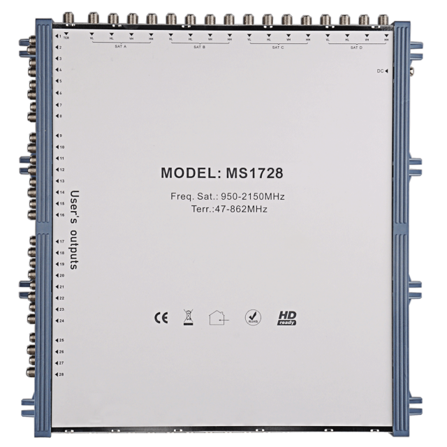 Stand Alone Satellite Multiswitch MS1728
